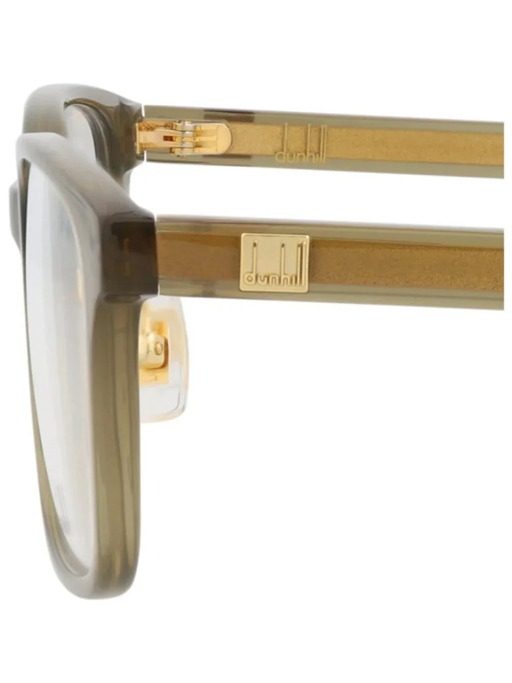 New Dunhill Women's Eyeglasses Square Rectangle Acetate Frame Mens Brown Brown
